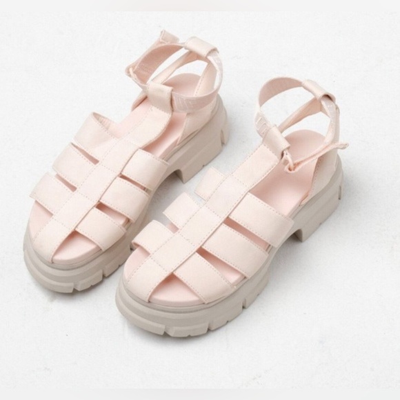 UGG Ashton Strappy Chunky Heeled Sandals Pink Rosy Beige size 10 brand new - Picture 5 of 6